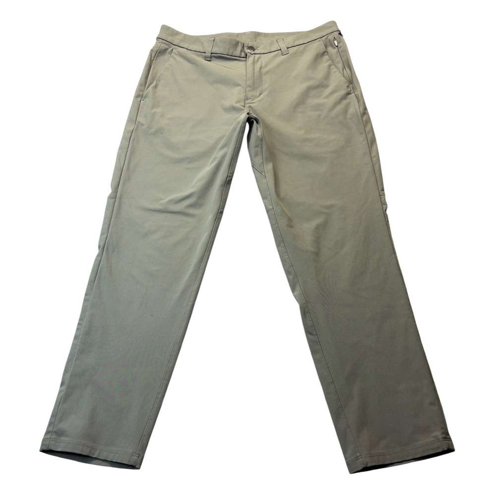 Lululemon Commission Pant Slim ABC Sage Green Mens 34x31 Commuter Golf Trousers
